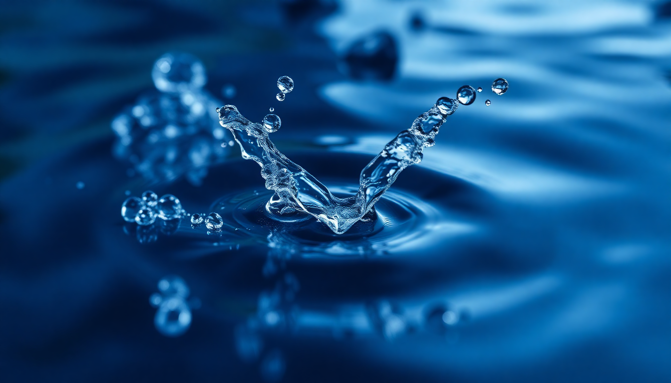 checkmark made of water